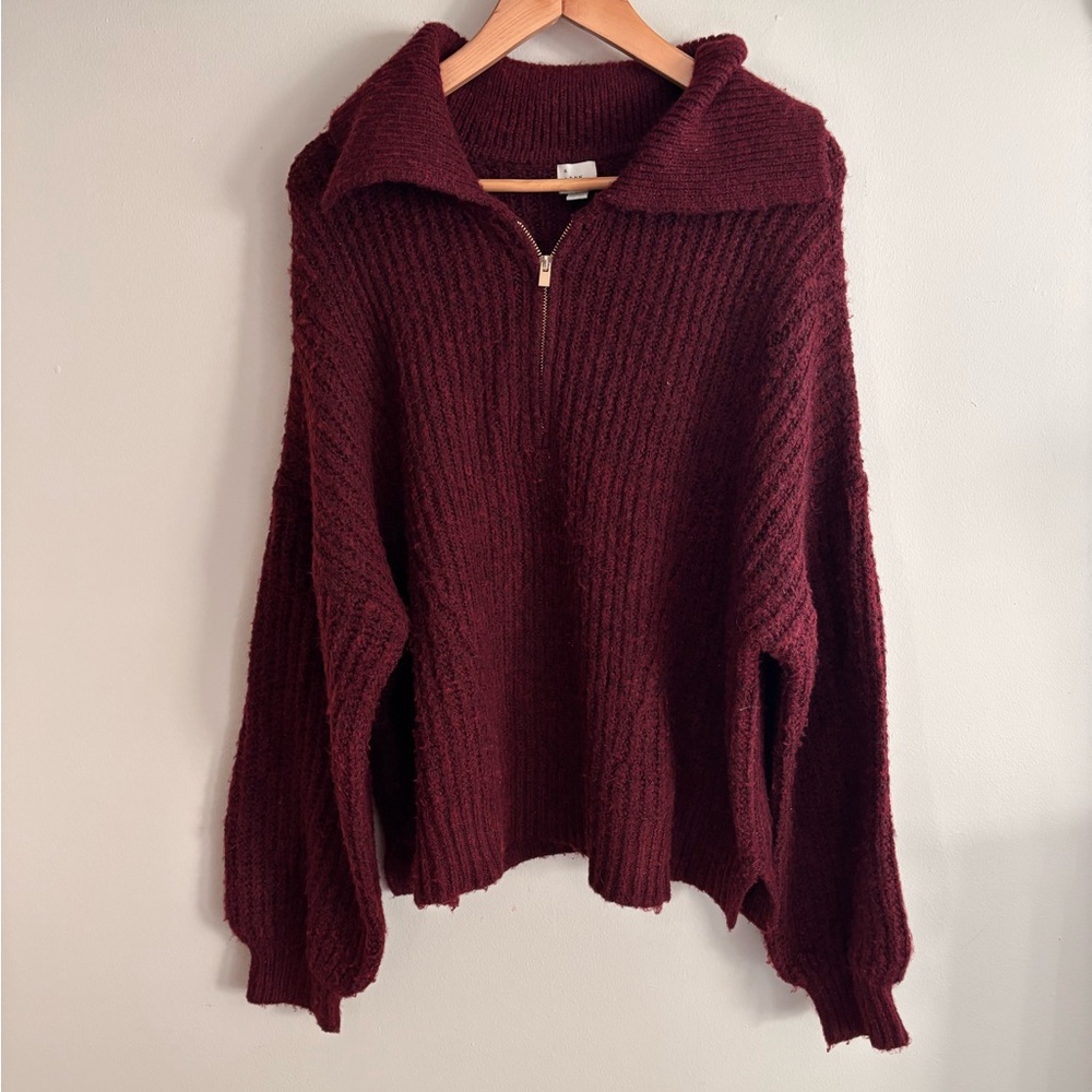 a new day Maroon Cowl Neck Sweater